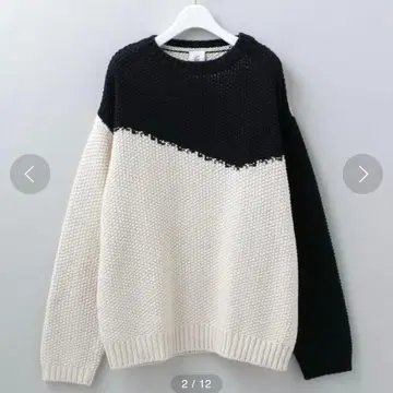6(ROKU) BICOLOR KNIT PULLOVER/니트