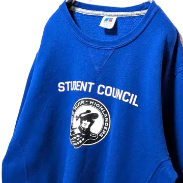 러셀 애슬레틱 존 뮤어 하이랜더스 맨투맨 블루 파랑 구제 의류