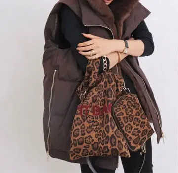 컨디션 최상 GOOD GRIEF 숄더백 BELT with LEOPARD