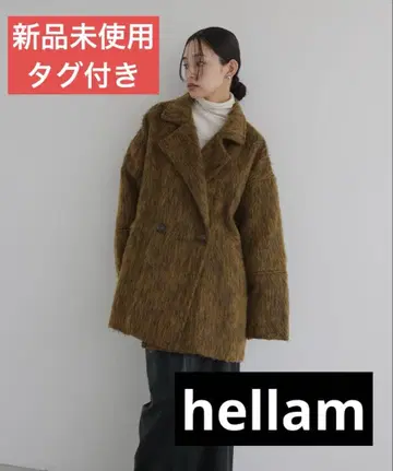 [ FREE SIZE ] hellam 샤기 미들 코트