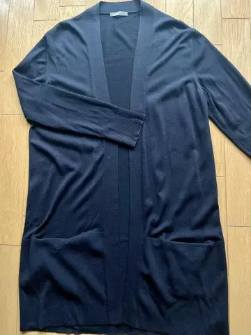 띠어리 럭스 네이비 롱 가디건
