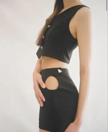 the virgins 미니 스커트 heart button skirt