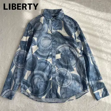 MENS BIGI LIBERTY 프린트 셔츠 후르츠 패턴 긴팔