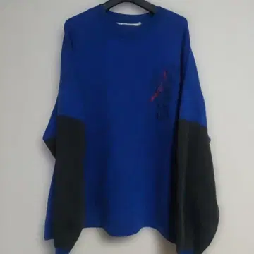 90s 홍콩 제조 리복 자수 벡터 트레이닝복 파랑 블랙 L
