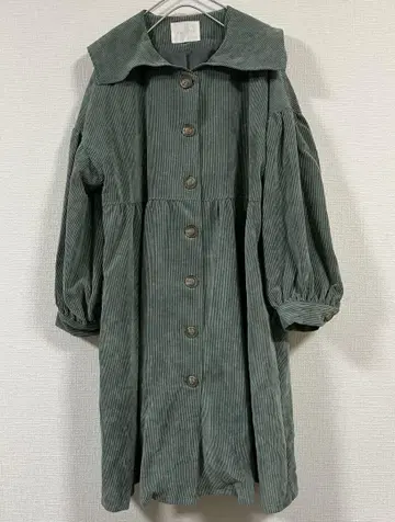 새상품급 ehka sopo 에카 소포 세일러 카라 코듀로이 코트