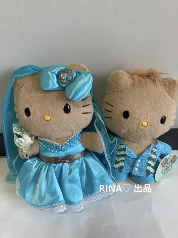 헬로키티 봉제 인형 세트 스카이블루