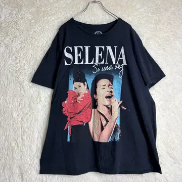 XL 티셔츠 블랙 세레나 빅 프린트 테하노 음악 치카노 음악