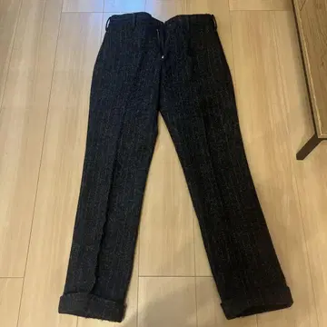 Harris Tweed 울 슬랙스 S 사이즈 다크 그레이