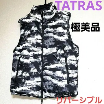 컨디션 최상 TATRAS 리버서블 다운 베스트 카모플라쥬 퀼팅 최근 모델