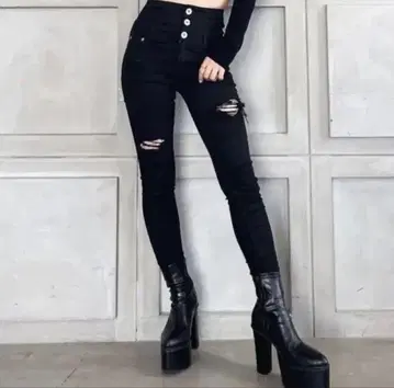 GYDA 블랙 스키니 데님 세트