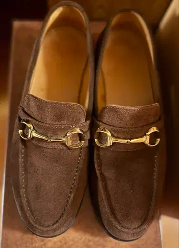 모아레스 MORLES 로퍼 드레스 슈즈 가죽 신발 비트 로퍼 브라운