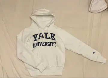 초레어 USA제 빨간색 택 챔피온 리버스 위브 YALE 대학 후드티 S
