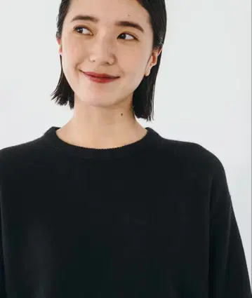 북유럽 생활 잡화점 캐시미어 혼방 베이직 니트 블랙 L