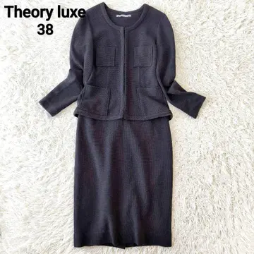 Theory luxe 노카라 자켓 스커트 수트 세트