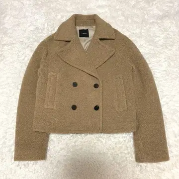 새상품급 띠어리 테디 퍼 P코트 보아코트 숏 기장