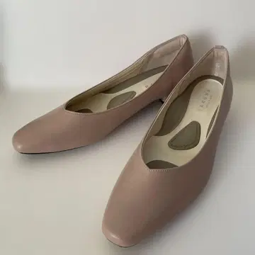 정체 펌프스 RAKUNA 24.5cm 핑크 베이지