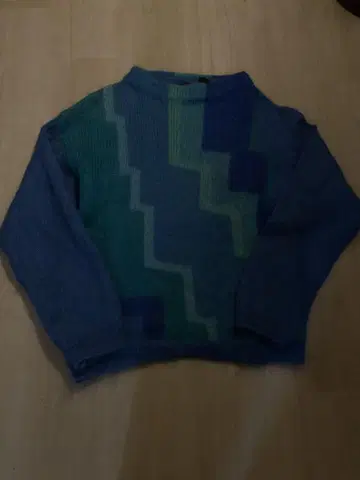 archive 80s blue mohair knit