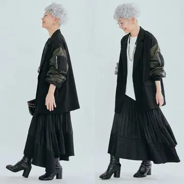 새상품 튤 레이어드 MA-1 자켓