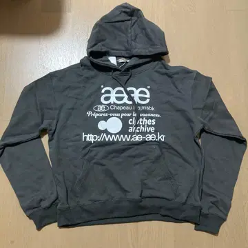 aeae 프린트 후드티 그레이