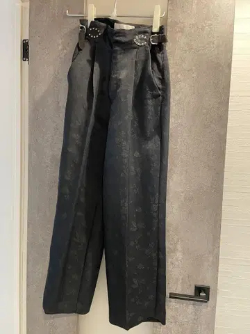 PONTI 블랙 와이드 레그 팬츠