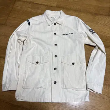 AVIREX TYPE BLUE 화이트 데님 셔츠 L