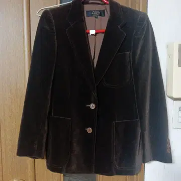 ROPE 브라운 벨벳 테일러드 자켓