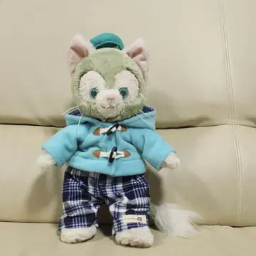 젤라토니 코스튬 더플 코트 세트 스카이블루 파랑 체크