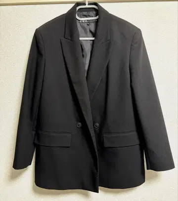 ZARA 블랙 테일러드 자켓 더블 버튼