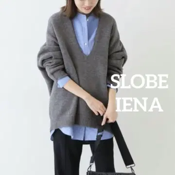 SLOBE IENA 슬로브 이에나 파인 울 V넥 풀오버