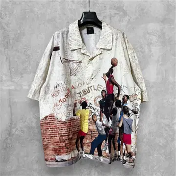 조던 브랜드 올 패턴 반팔 셔츠 XXL 15,950엔 조던