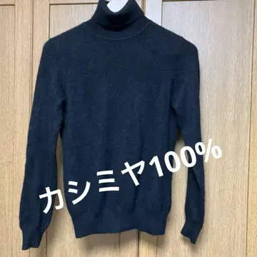 UNIQLO 유니클로 캐시미어 터틀넥 스웨터 블랙 M 사이즈