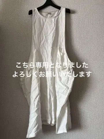 인기 작가 린넨 에이프런 원피스