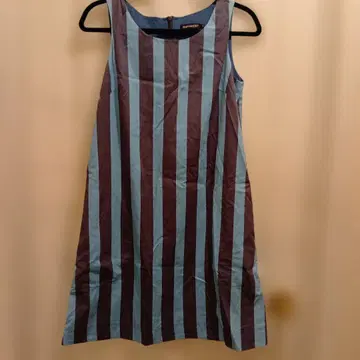 marimekko 스트라이프 슬리브리스 원피스