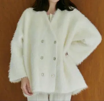 [ LE.EMA ] 모헤어 터치 더블 버튼 가디건