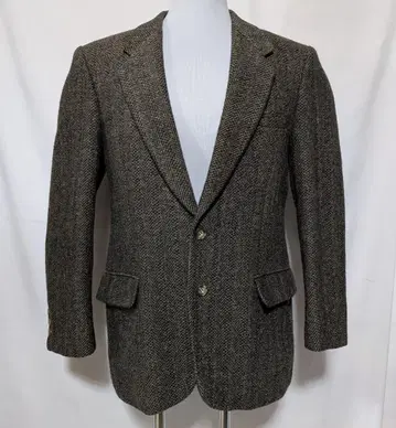 Kings Well 트위드 테일러드 자켓 헤링본 S 구제 의류