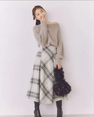 스나이델 SNIDEL 로빙 체크 스커트