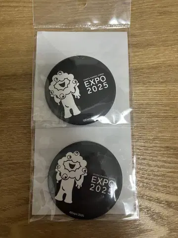 EXPO2025 캔뱃지 2개 세트 블랙 미야쿠미야쿠 간사이 만박