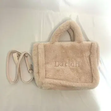 Darich 후와모코 퍼 숄더백 핑크 무크 도서