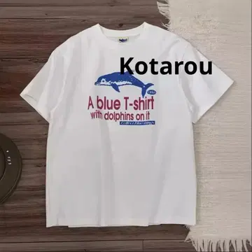 GARMENT 돌고래 프린트 반팔 T셔츠 F