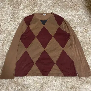 90s 폴 스미스 아가일 패치워크 롱 T