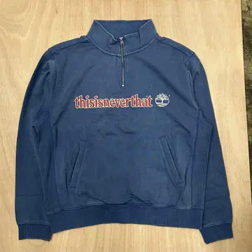thisisneverthat 네이비 하프 지퍼 트레이닝복