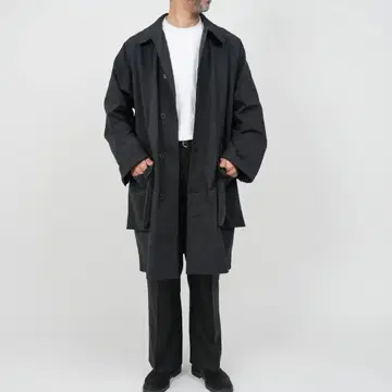 OVY 유로 밀리터리 나일론 오버 코트 블랙