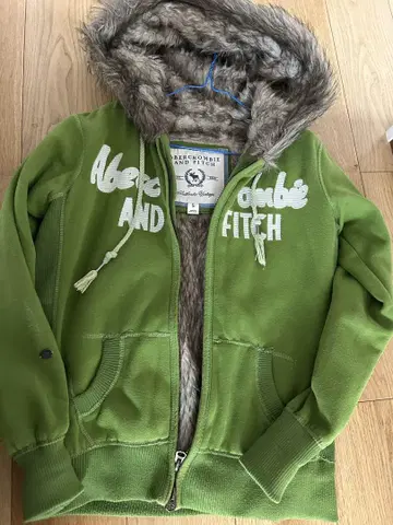 Abercrombie and Fitch 그린 후드티 S