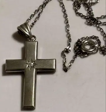 빈티지 탑에 925와? 999 각인 크로스형 펜던트 골동품 레트로 빈티지