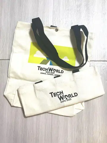 TECHWORLD 접이식 토트백 2개 세트