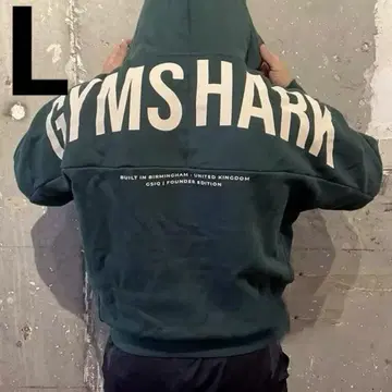 GYMSHARK 그린 남성용 후드티 L 사이즈