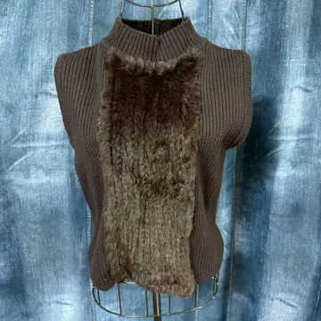 슬리브리스 퍼 하이넥 니트 갸루 페어리 그런지 y2k