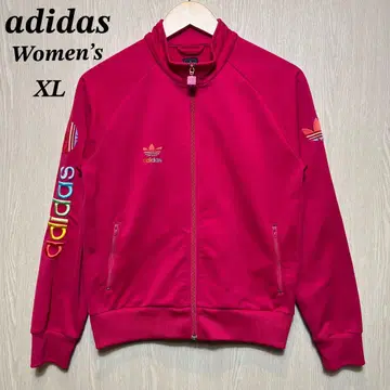 아디다스 오리지널 트랙 자켓 여성용 XL 레드 계열 자수 로고