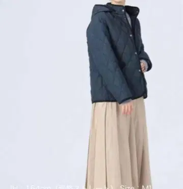 새상품급 BEAMS HEART L 사이즈 퀼팅 블루종 네이비