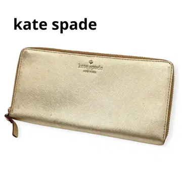 kate spade 케이트 스페이드 장지갑 라운드 지퍼 골드 도트